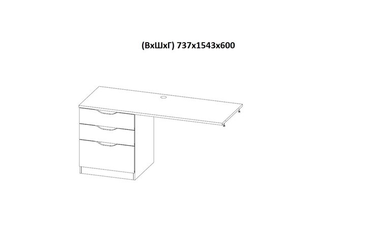 Кровать детская с письменным столом и шкафом POLINI Kids Simple Белый / Бетон в Губкинском - изображение 9