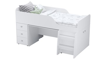 Кровать-чердак с рабочей зоной POLINI Kids Simple 4500 Белый в Надыме - предосмотр 6