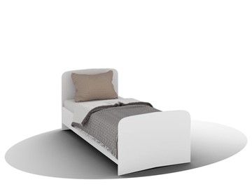 Односпальная кровать ВЕГА Кровать Кр-08 900 с плоским основанием (Белый древесный) в Лабытнанги