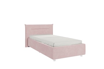 Детская кровать 0.9 Альба, нежно-розовый (велюр) в Салехарде