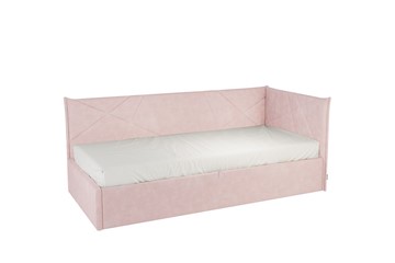 Кровать детская 0.9 Бест (Тахта), нежно-розовый (велюр) в Надыме