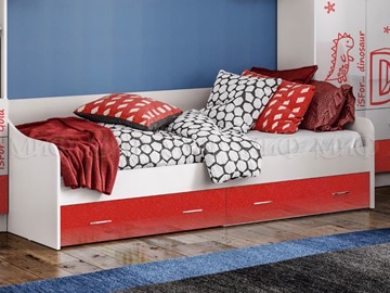 Подростковая кровать Алфавит (Красный) с ящиками в Надыме
