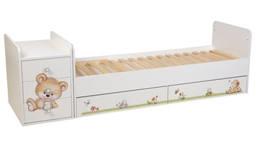 Кровать детская Фея 1100 Медвежонок Белый в Надыме - предосмотр 2