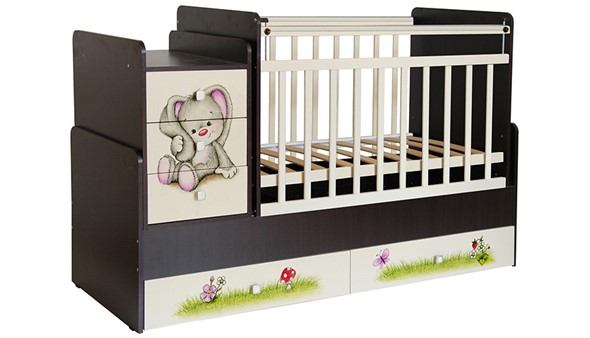 Кровать детская Фея 1100 Зайчонок Венге-бежевый в Надыме - изображение