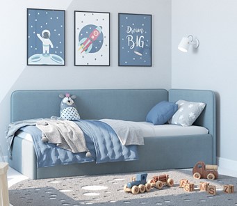Детская кровать Leonardo голубой 160х70 в Салехарде - предосмотр 4