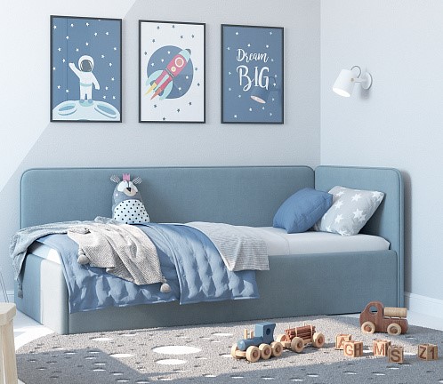 Детская кровать Leonardo голубой 160х70 в Ноябрьске - изображение 4