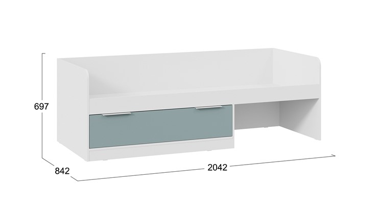 Кроватка Марли Тип 1 (Белый/Серо-голубой) в Надыме - изображение 4