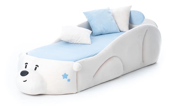 Кровать в детскую Мишка Pasha, белый в Ноябрьске - изображение