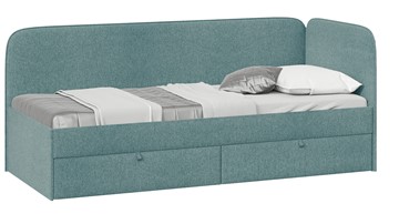 Кровать подростковая Молли тип 1 (80), Микровелюр Scandi Indigo 11 в Салехарде