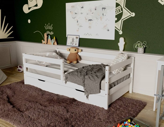 Кровать детская Софа с ящиками, цвет белый в Салехарде - изображение 3