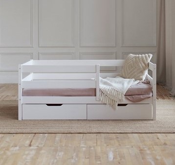 Кровать детская Софа с ящиками, цвет белый в Салехарде - изображение