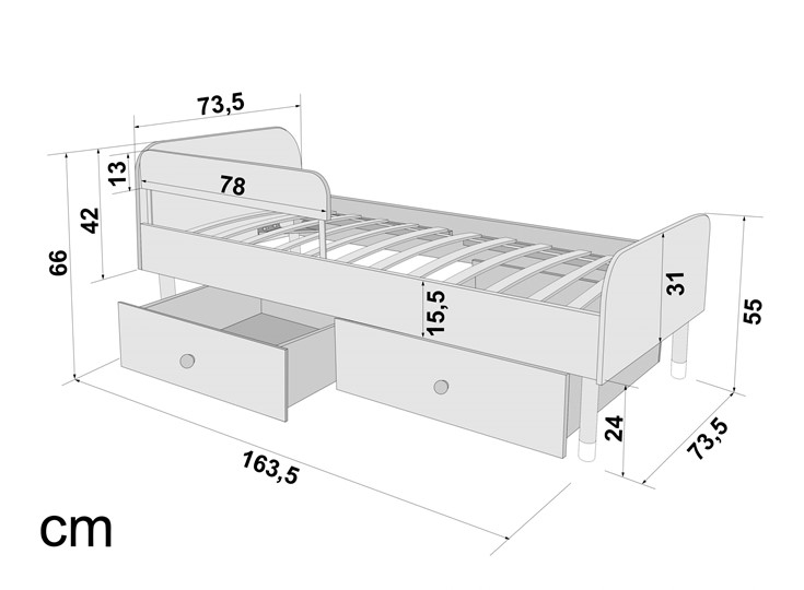 Кроватка Stumpa Классика "Геометрия Зигзаги" в Салехарде - изображение 10