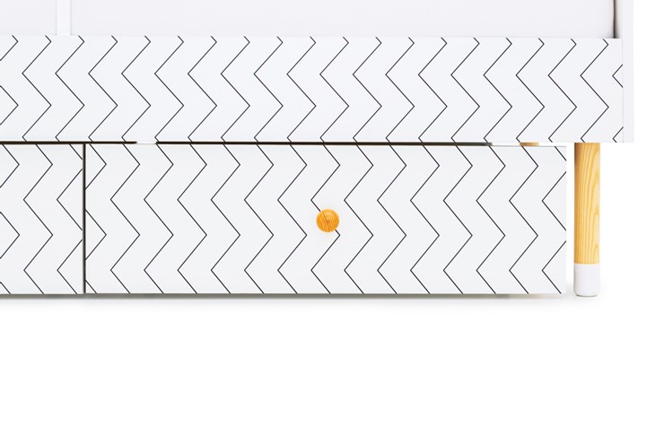 Кроватка Stumpa Классика "Геометрия Зигзаги" в Салехарде - изображение 3