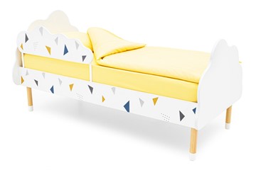 Кровать в детскую Stumpa Облако "Треугольники желтый, синий" в Новом Уренгое