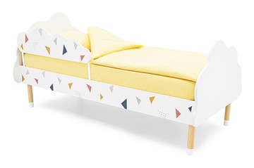 Детская кровать Stumpa Облако "Треугольники желтый, синий, розовый" в Лабытнанги