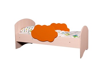 Детская кровать Тучка, корпус Дуб млечный, фасад Оранжевый в Ноябрьске