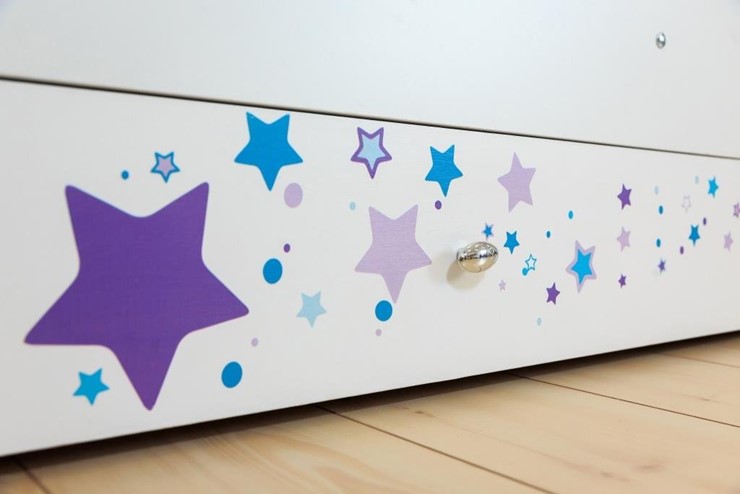 Кровать с бортиками Звездочка с бортиком, Фиолетовый в Салехарде - изображение 3