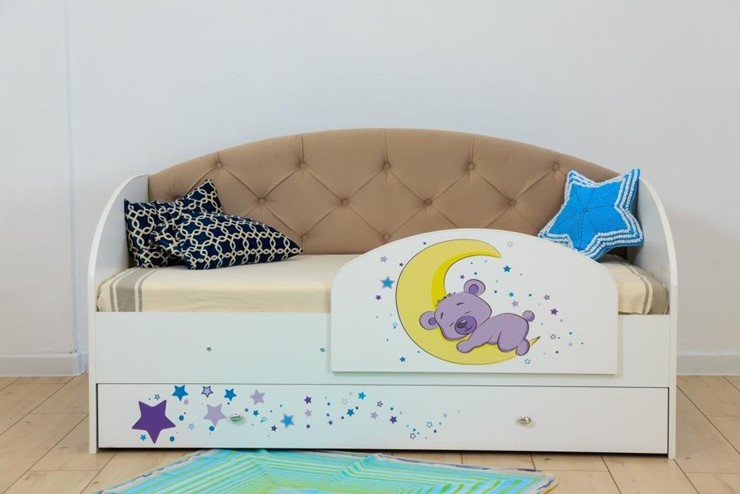 Детская кровать Звездочка с бортиком, Бежевый в Надыме - изображение 7