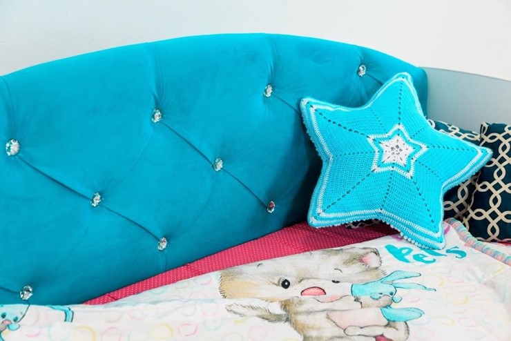 Детская кровать с ящиками Звездочка с бортиком, Бирюза в Салехарде - изображение 6