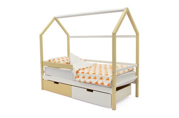 Детская кровать-домик Svogen бежево-белый в Новом Уренгое