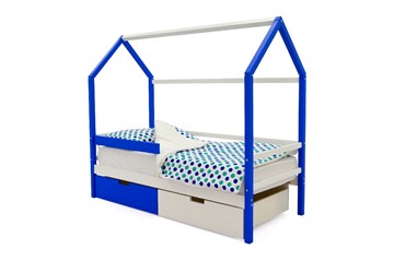 Кровать-домик в детскую Svogen сине-белый в Надыме