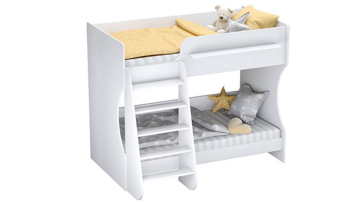 Кровать в детскую POLINI Kids Dream 1500 Белый в Лабытнанги - изображение 1