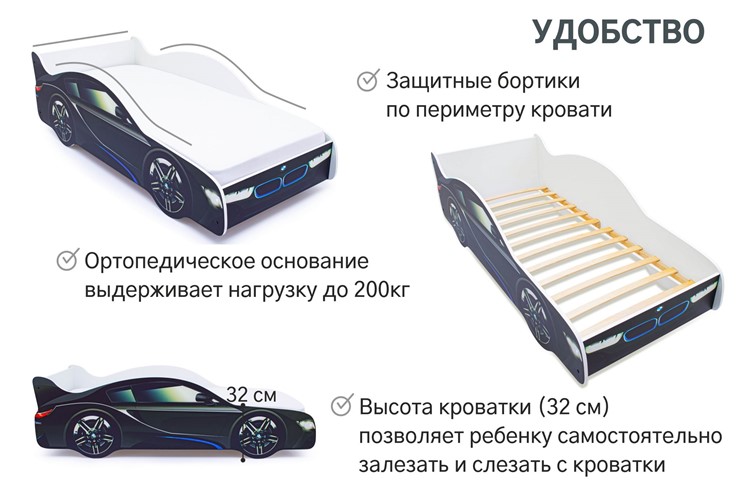 Детская кровать-машина BMW в Муравленко - изображение 6