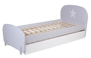 Кровать с ящиком POLINI Kids Mirum 1915 Серый / Белый в Новом Уренгое