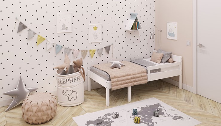 Детская кровать POLINI Kids Simple 935 Белый в Надыме - изображение 6