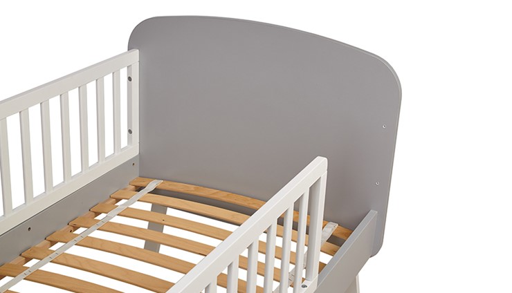 Детская кровать POLINI Kids Mirum 2000 Серый-Белый в Салехарде - изображение 4