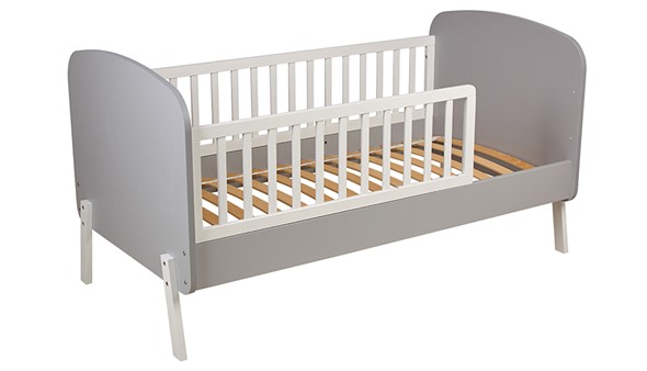 Детская кровать POLINI Kids Mirum 2000 Серый-Белый в Лабытнанги - изображение