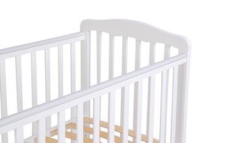Кроватка для новорожденных POLINI Kids Simple 310-01 Белый в Новом Уренгое - предосмотр 4