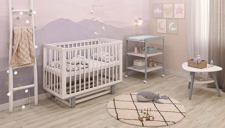 Детская кровать серия 3400 POLINI Kids Simple 340 Белый / Серый в Тарко-Сале - изображение 10