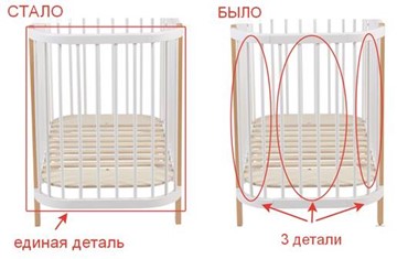 Детская кровать POLINI Kids Simple 350 Белый / Натуральный в Салехарде - предосмотр 18