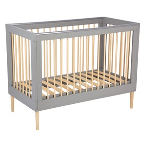 Детская кровать POLINI Kids Simple 360 Серый / Натуральный в Салехарде - предосмотр 1
