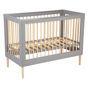 Детская кровать POLINI Kids Simple 360 Серый / Натуральный в Салехарде - предосмотр