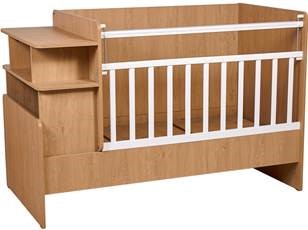 Детская кровать Polini kids Ameli 1150, белый-натуральный, серия Ameli в Новом Уренгое
