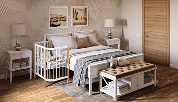 Приставная кровать POLINI Kids Simple 120 Белый / Бук в Лабытнанги - предосмотр 8
