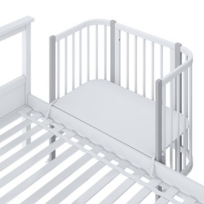 Кроватка-трансформер POLINI Kids Simple 120 Белый / Серый в Надыме - предосмотр 4