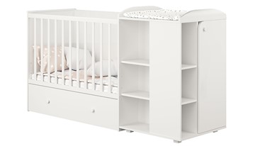Многофункциональная кровать с комодом POLINI Kids Ameli 800 Белый, серия AMELI в Надыме - предосмотр 1