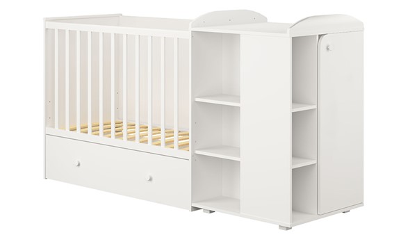 Многофункциональная кровать с комодом POLINI Kids Ameli 800 Белый, серия AMELI в Надыме - изображение