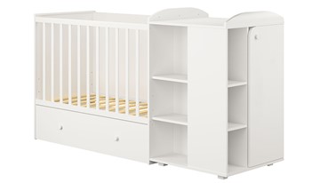 Детская кровать с комодом POLINI Kids Ameli 900 Белый, серия AMELI в Надыме