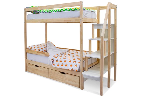 Детская двухъярусная кровать Svogen натура в Салехарде - изображение