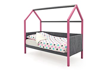 Кровать-домик детская «Svogen лаванда-графит» мягкая в Надыме
