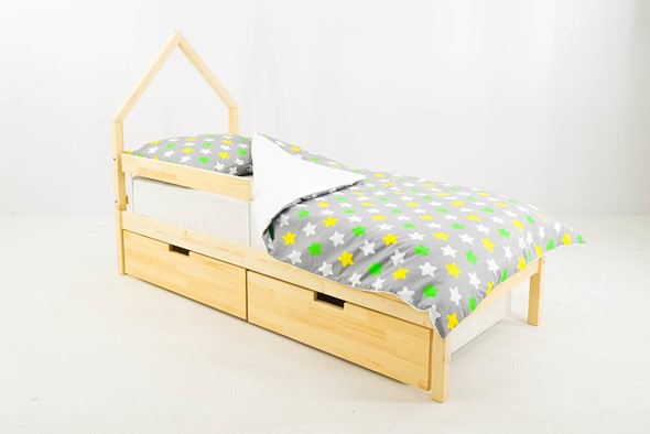 Детская кровать-домик мини Skogen натур в Салехарде - изображение