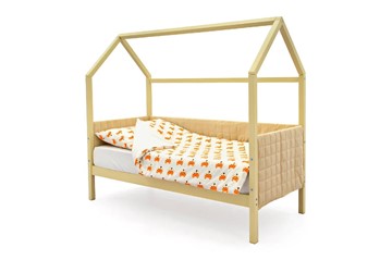 Кровать-домик «Svogen бежевый» мягкая в Новом Уренгое