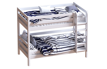 Детская кровать двухъярусная Мебельград Авалон, восковая эмаль с прямой лестницей в Надыме