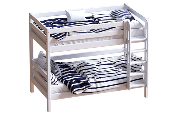 Детская кровать двухъярусная Авалон, восковая эмаль с прямой лестницей в Ноябрьске - изображение