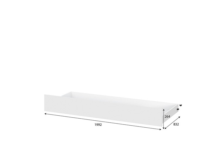 Детская выкатная кровать Токио, белый текстурный (одинарная (0,9х2,0) + выкатная) в Салехарде - изображение 4