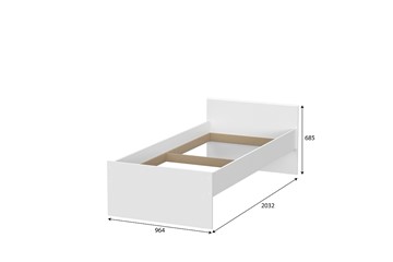 Детская выкатная кровать Токио, белый текстурный (одинарная (0,9х2,0) + выкатная) в Салехарде - предосмотр 3